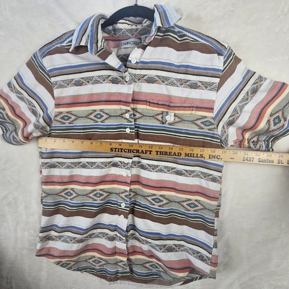Cabin Creek Aztec Shirt Large Button Down New Mexico Santa Fe western - Picture 3 of 8